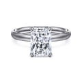 Unite - 14K White Gold Radiant Cut Solitaire Diamond Engagement Ring
