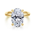Unite - 14K Yellow Gold Oval Solitaire Diamond Engagement Ring