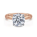 Unite - 14K White-Rose Gold Round Solitaire Diamond Engagement Ring
