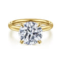 Unite - 14K Yellow Gold Round Solitaire Diamond Engagement Ring