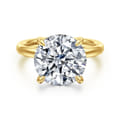 Unite - 14K Yellow Gold Round Solitaire Diamond Engagement Ring
