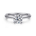 Unite - 14K White Gold Round Solitaire Diamond Engagement Ring