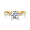 Winslow - 18K Yellow Gold Cushion Cut Diamond Engagement Ring