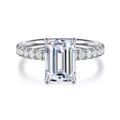 Winslow - 14K White Gold Emerald Cut Diamond Engagement Ring