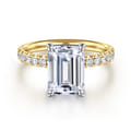 Winslow - 14K White-Yellow Gold Emerald Cut Diamond Engagement Ring