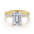 Winslow - 14K Yellow Gold Emerald Cut Diamond Engagement Ring