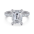Winslow - 14K White Gold Emerald Cut Diamond Engagement Ring