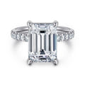 Winslow - 14K White Gold Emerald Cut Diamond Engagement Ring