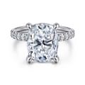 Winslow - 14K White Gold Elongated Cushion Diamond Engagement Ring