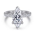 Winslow - 14K White Gold Marquise Shape Diamond Engagement Ring
