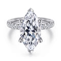 Winslow - 14K White Gold Marquise Shape Diamond Engagement Ring