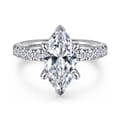 Winslow - 14K White Gold Marquise Shape Diamond Engagement Ring
