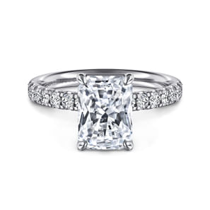Winslow - 14K White Gold Radiant Cut Diamond Engagement Ring