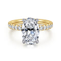 Winslow - 14K White-Yellow Gold Oval Diamond Engagement Ring