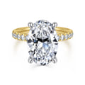 Winslow - 14K White-Yellow Gold Oval Diamond Engagement Ring