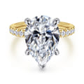 Winslow - 14K White-Yellow Gold Pear Shape Diamond Engagement Ring
