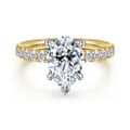 Winslow - 14K White-Yellow Gold Pear Shape Diamond Engagement Ring
