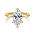 Anuk - 14K Yellow Gold Marquise Shape Diamond Engagement Ring