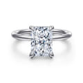 Anuk - 14K White Gold Radiant Diamond Engagement Ring