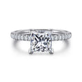 Allison - 14K White Gold Princess Hidden Halo Diamond Engagement Ring
