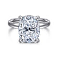 Peace - 14K White Gold Elongated Cushion Diamond Engagement Ring