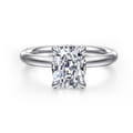 Peace - 14K White Gold Elongated Cushion Diamond Engagement Ring