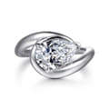 Chapelle - 14K White Gold Bypass Pear Shape Diamond Engagement Ring