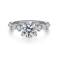 Belle - 14K White Gold Round Diamond Engagement Ring