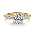 Cove - 14K Yellow Gold Round Diamond Engagement Ring