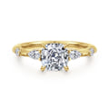Carinna - 14K Yellow Gold Cushion Cut Diamond Engagement Ring