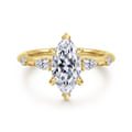 Carinna - 14K Yellow Gold Marquise Shape Diamond Engagement Ring