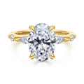 Carinna - 14K Yellow Gold Oval Diamond Engagement Ring