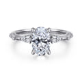 Carinna - 14K White Gold Oval Diamond Engagement Ring