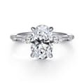 Carinna - 14K White Gold Oval Diamond Engagement Ring