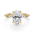 Carinna - 14K Yellow Gold Oval Diamond Engagement Ring