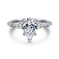 Carinna - Platinum Pear Shape Diamond Engagement Ring