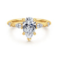 Carinna - 18K Yellow Gold Pear Shape Diamond Engagement Ring