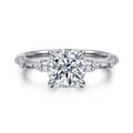 Carinna - 18K White Gold Round Diamond Engagement Ring