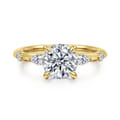 Carinna - 14K Yellow Gold Round Diamond Engagement Ring
