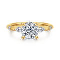 Carinna - 18K Yellow Gold Round Diamond Engagement Ring