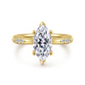 Carroline - 14K Yellow Gold Marquise Shape Diamond Engagement Ring