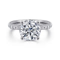 Carroline - 14K White Gold Round Diamond Engagement Ring