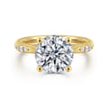 Carroline - 14K Yellow Gold Round Diamond Engagement Ring