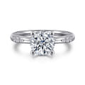14K White Gold Round Diamond Engagement Ring