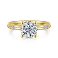 Carroline - 14K Yellow Gold Round Diamond Engagement Ring