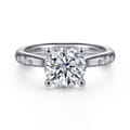 Carroline - 14K White Gold Round Diamond Engagement Ring