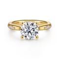 Carroline - 14K Yellow Gold Round Diamond Engagement Ring