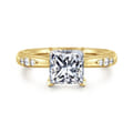 Carroline - 14K Yellow Gold Princess Cut Diamond Engagement Ring