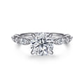 Cindie - 14K White Gold Round Diamond Engagement Ring