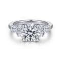 Hollie - 14K White Gold Round Diamond Engagement Ring